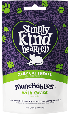 Simply Kind Hearted Cat Munchables With Grass