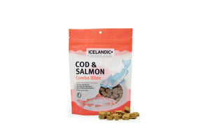 Icelandic+ Combo Fish Bites Dog Treat, Cod & Salmon
