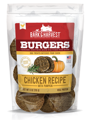 Superior Farms Bark & Harvest Burgers Poulet Ï  la citrouille Friandises pour chiens