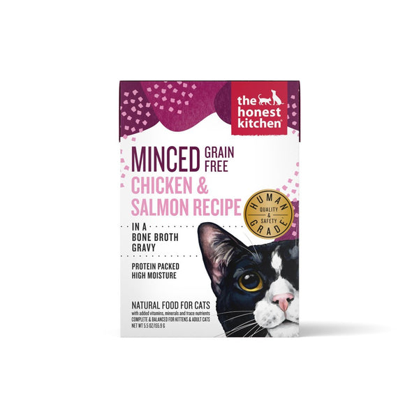 The Honest Kitchen Minced Chicken & Salmon in Bone Broth Gravy Wet Cat Food