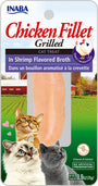 INABA Grilled Chicken Fillet in Shrimp Broth Grain-Free Cat Treats, 0.9-oz