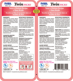 INABA Twin Packs Tuna & Chicken in Tuna Broth Side Dish for Cats