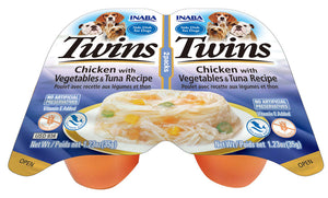 INABA Dog Twins Chicken with Vegetables & Tuna Side Dish for Dogs