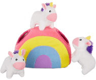 ZippyPaws Burrows Unicorns Rainbow Dog Toy