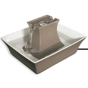 PetSafe Fontaine Drinkwell Pagoda En Porcelaine Taupe, 2-Litres