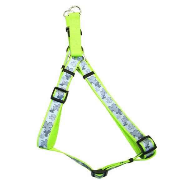 Lazer Brite Reflective Adjustable Dog Harness, Shamrocks