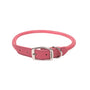 Circle T Collier rond en cuir tanné chêne pour chien, Rose