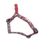 Lazer Brite Reflective Adjustable Dog Harness, Red Paws and Bones