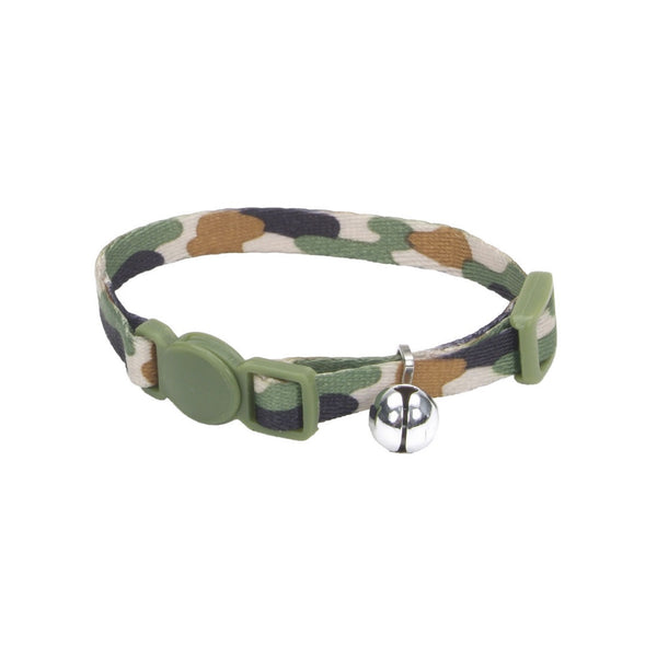 Li'l Pals Adjustable Breakaway Kitten Collar, Camo Brown, 5/16-in x 6-8-in