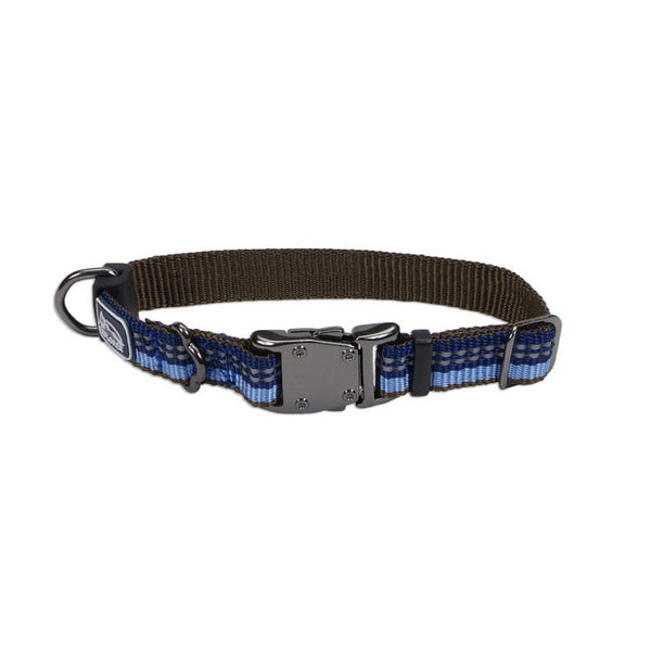 K9 Explorer Reflective Adjustable Dog Collar, Sapphire
