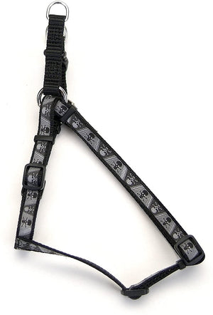Lazer Brite Reflective Adjustable Dog Harness, Skull and Crossbones