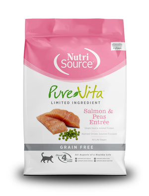 PureVita Limited Ingredient Salmon & Peas Entree Grain-Free Dry Cat Food
