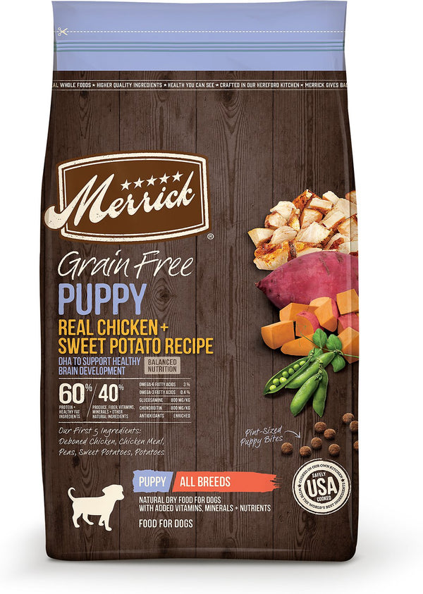 Merrick Grain-Free Puppy Real Chicken & Sweet Potato Recipe Dry Dog Food