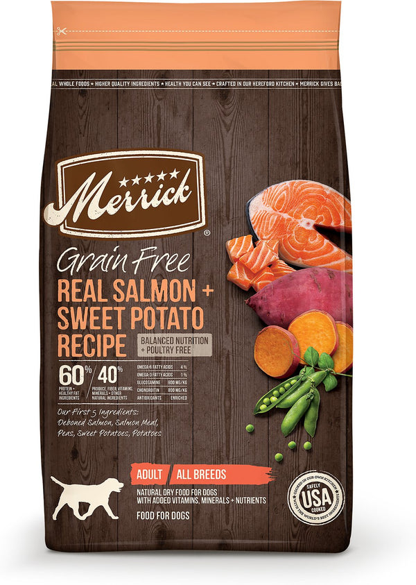 Merrick Grain-Free Real Salmon & Sweet Potato Recipe Adult Dry Dog Food