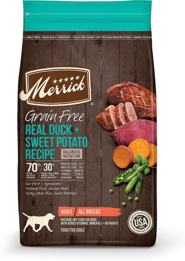 Merrick Grain-Free Real Duck + Sweet Potato Recipe Dry Dog Food