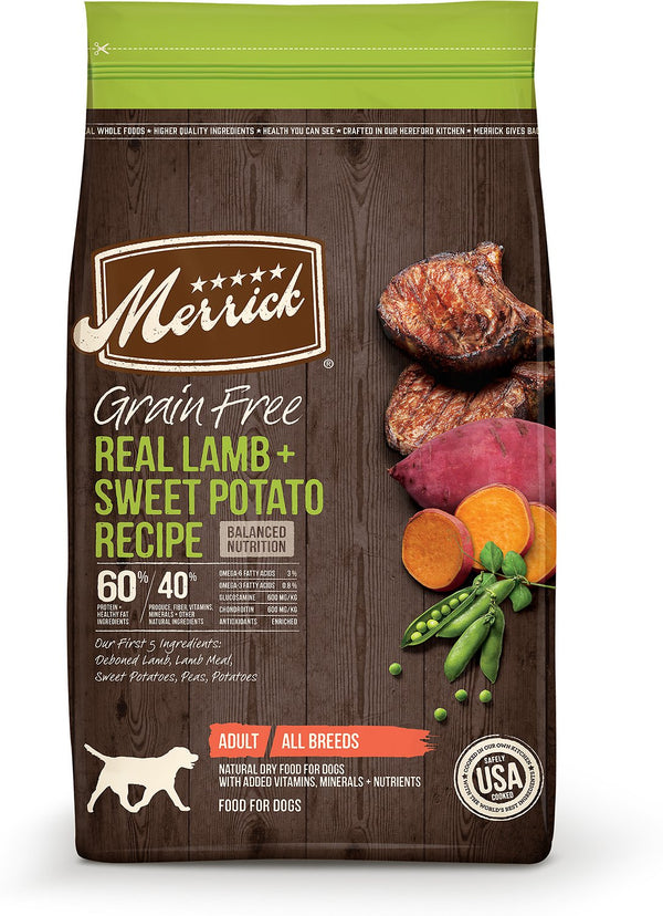 Merrick Grain-Free Real Lamb + Sweet Potato Recipe Dry Dog Food
