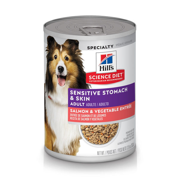 Hill's Science Diet Adult Sensitive Stomach & Skin Grain-Free Salmon & Vegetable Entree Wet Dog Food