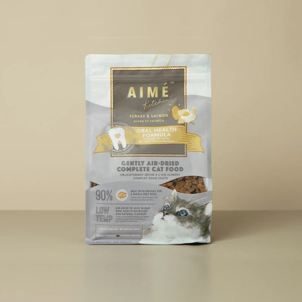 Aime Kitchen Oral Health Fresh Turkey & Salmon Air Dried Cat Food
