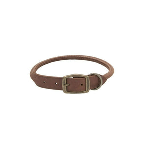 Circle T Collier Rond Rustique en Cuir pour Chien, Chocolat