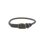 Circle T Rustic Leather Round Dog Collar, Slate Grey