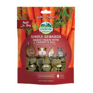 Oxbow Simple Rewards Oven Baked with Carrot & Dill Small Animal Treats, 3-oz