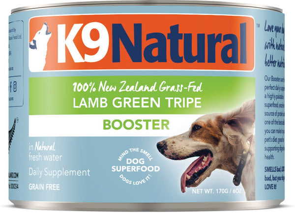 K9 Natural Booster Lamb Green Tripe Grain-Free Canned Dog Food