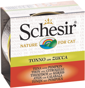 Schesir Tuna with Pumpkin In Broth Wet Cat Food Can