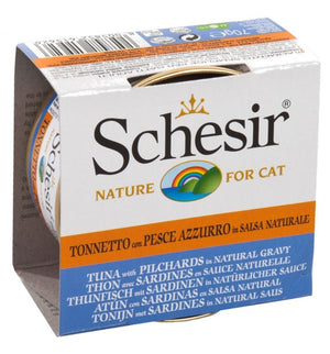 Schesir Natural Gravy Tuna & Pilchards Wet Cat Food Can