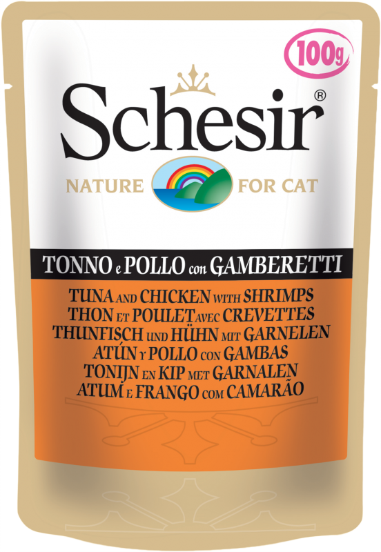 Schesir Sachet Thon Et Poulet Et Crevettes