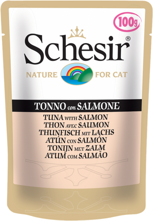 Schesir Tuna, Salmon Wet Cat Food Pouch
