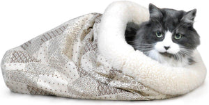 K&H Kitty Crinkle Sack Cat Bed, Tan