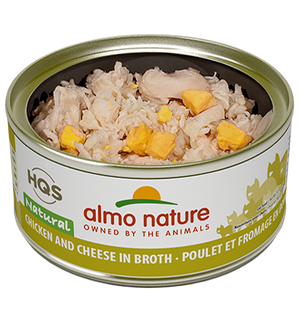 Almo Nature HQS Natural Chicken & Cheese in Broth Adult Grain-Free Wet Cat Food