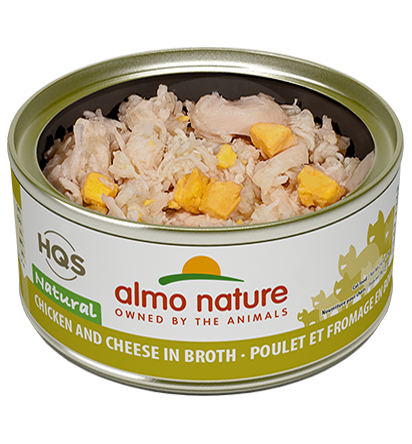 Almo Nature HQS Natural Chicken & Cheese in Broth Adult Grain-Free Wet Cat Food