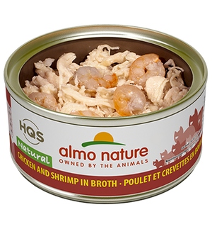 Almo Nature HQS Natural Chicken & Shrimp in Broth Adult Grain-Free Wet Cat Food
