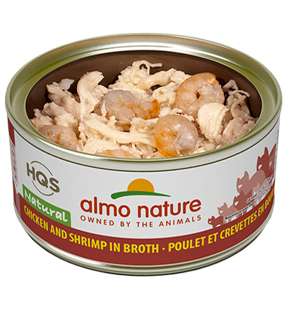 Almo Nature HQS Natural Chicken & Shrimp in Broth Adult Grain-Free Wet Cat Food