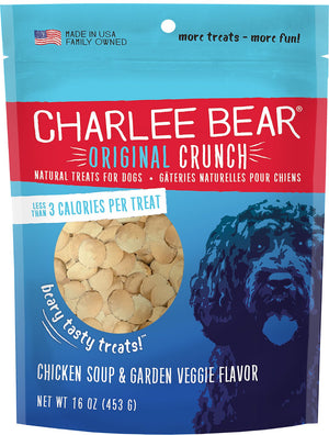 Charlee Bear Chicken Soup & Garden Veggie Flavor Dog Treats, 16-oz