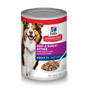 Hill's Science Diet Adult 7+ Beef & Barley Entree Wet Dog Food