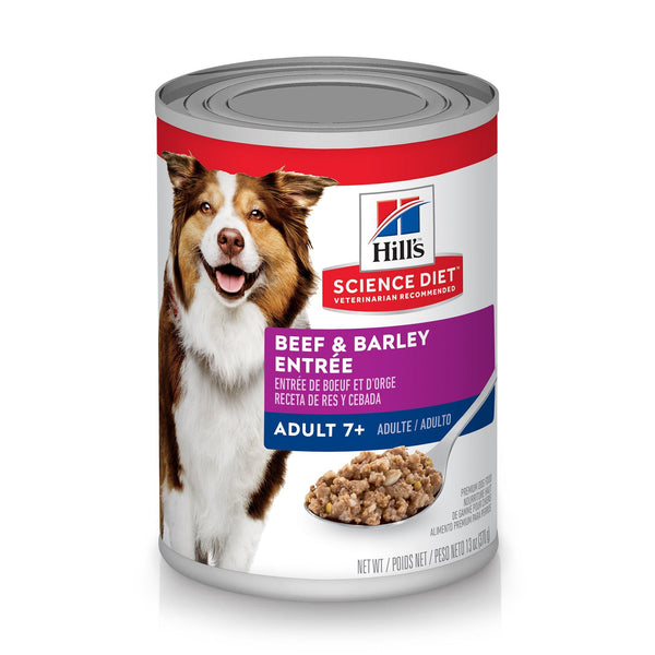 Hill's Science Diet Adult 7+ Beef & Barley Entree Wet Dog Food