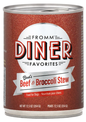 Fromm Diner Favorites Bud's Ragoût de bœuf et de brocoli Nourriture pour chiens en conserve