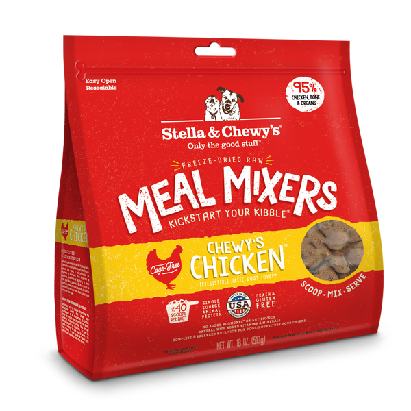 Stella & Chewy's Chewy's Chicken Meal Mixers Nourriture lyophilisée sans céréales pour chiens