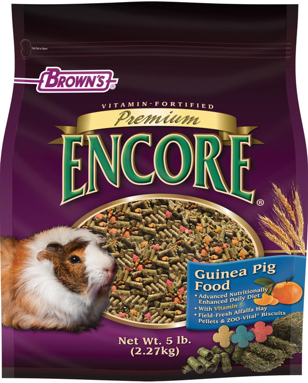 Brown's Encore Nourriture premium pour cochons d'Inde