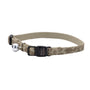 Coastal New Earth Printed Soy Breakaway Cat Collar, Olive with Leaves, 8-12-in