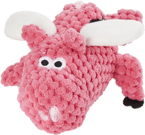 GoDog Just for Me Chew Guard Flying Pig Dog Toy, Pink, Mini