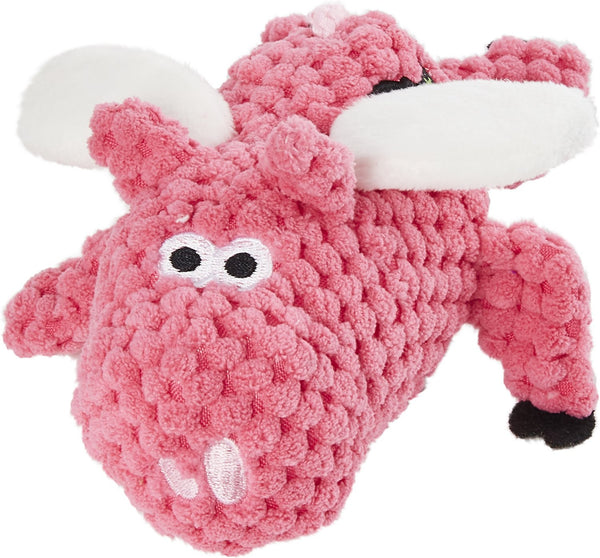 GoDog Just for Me Chew Guard Flying Pig Dog Toy, Pink, Mini