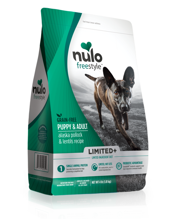 Nulo Dog Freestyle Limited+ Pollock & Lentil Grain-Free Puppy & Adult Dry Dog Food
