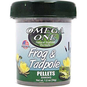 Omega One Frog & Tadpole Sinking Pellets Food, 1.2-oz jar