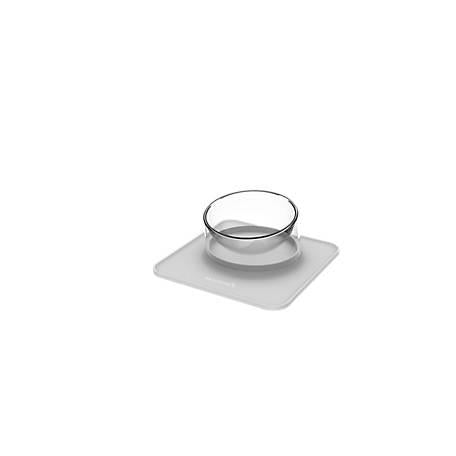 McLOVIN's Angled Bowl with Magnetic Mat for Pets, Grey