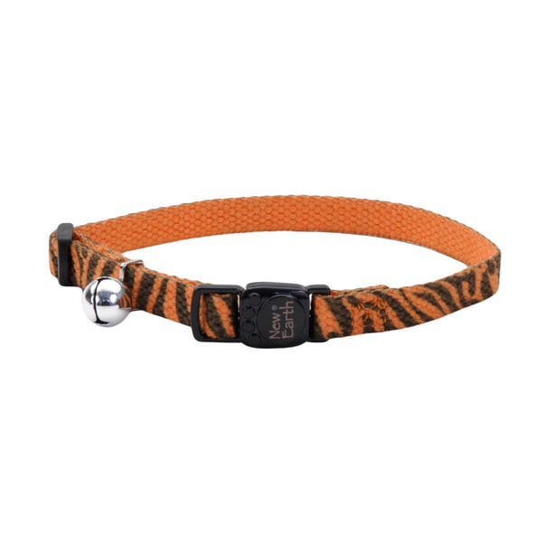 Coastal Collier Détachable Imprimé New Earth en Soja pour Chat, Citrouille avec Rayures, 8-12-in