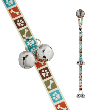 Poochie-Pets Poochie Bells Dog's Life Dog Potty Doorbell, Bone Appetite Brown
