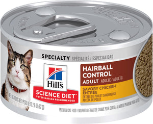 Hill's Science Diet Adult Hairball Control Savory Chicken Entree Wet Cat Food